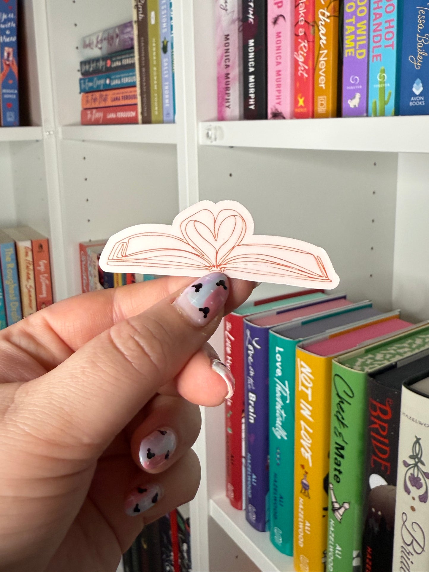 Heart Book Sticker